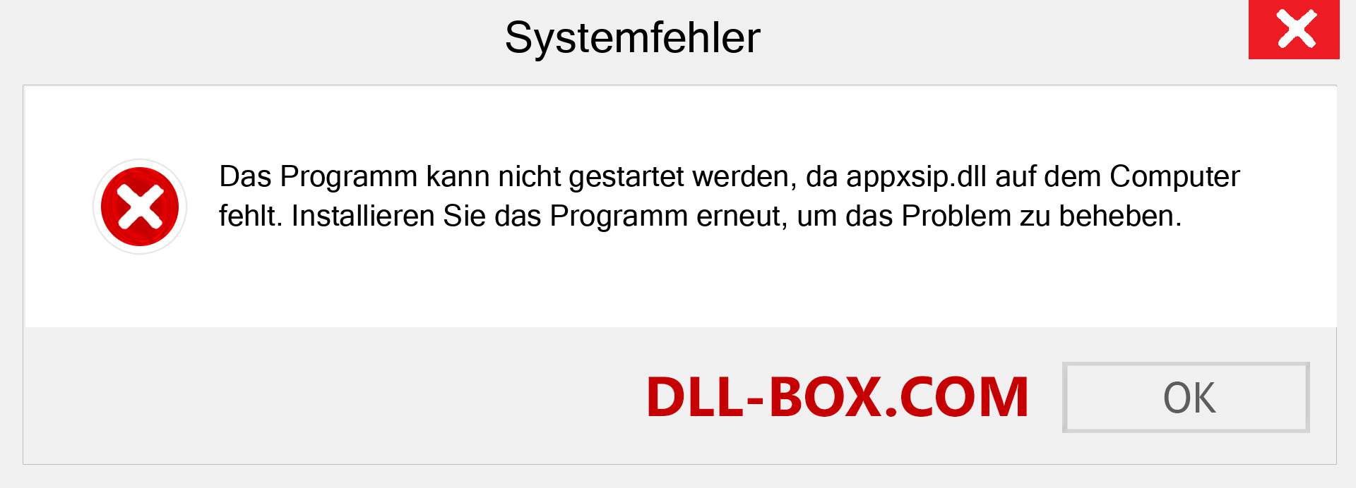 appxsip.dll-Datei fehlt?. Download für Windows 7, 8, 10 - Fix appxsip dll Missing Error unter Windows, Fotos, Bildern